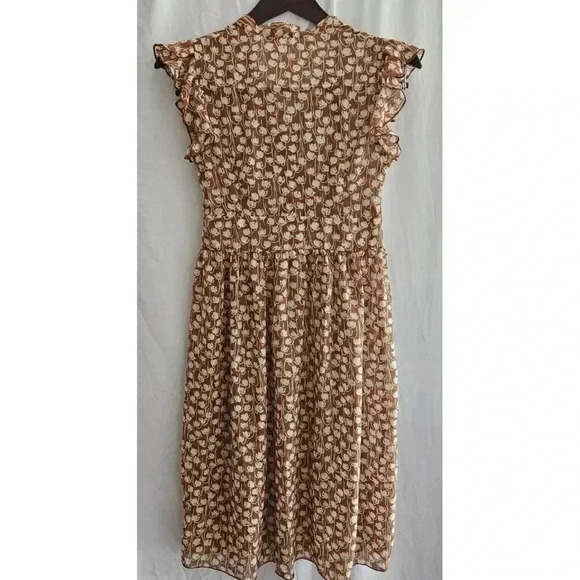 Romeo & Juliet Couture Yellow Dress With Flower Detail Sz Small - Picture 2 of 2